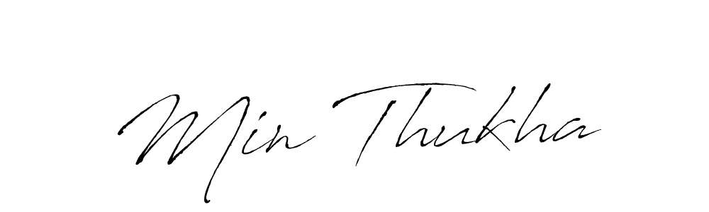 You should practise on your own different ways (Antro_Vectra) to write your name (Min Thukha) in signature. don't let someone else do it for you. Min Thukha signature style 6 images and pictures png