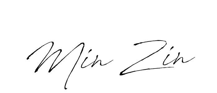 How to make Min Zin signature? Antro_Vectra is a professional autograph style. Create handwritten signature for Min Zin name. Min Zin signature style 6 images and pictures png