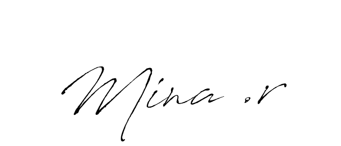 You can use this online signature creator to create a handwritten signature for the name Mina .r. This is the best online autograph maker. Mina .r signature style 6 images and pictures png