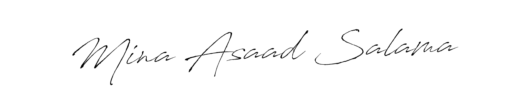 How to make Mina Asaad Salama signature? Antro_Vectra is a professional autograph style. Create handwritten signature for Mina Asaad Salama name. Mina Asaad Salama signature style 6 images and pictures png