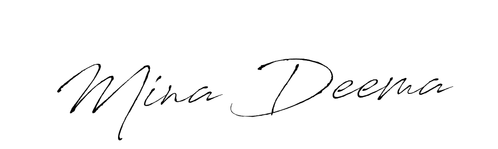Also we have Mina Deema name is the best signature style. Create professional handwritten signature collection using Antro_Vectra autograph style. Mina Deema signature style 6 images and pictures png