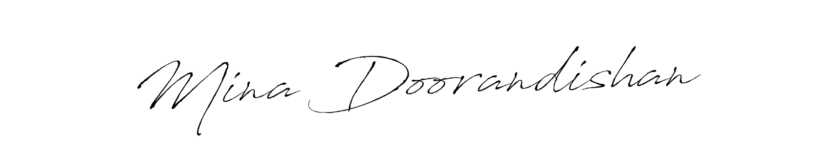 Use a signature maker to create a handwritten signature online. With this signature software, you can design (Antro_Vectra) your own signature for name Mina Doorandishan. Mina Doorandishan signature style 6 images and pictures png