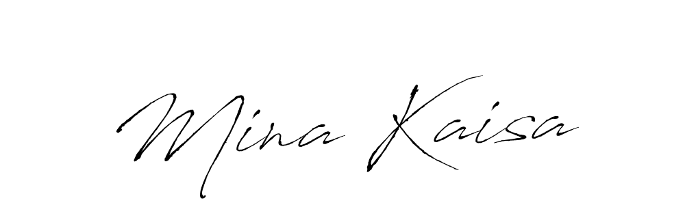 How to make Mina Kaisa signature? Antro_Vectra is a professional autograph style. Create handwritten signature for Mina Kaisa name. Mina Kaisa signature style 6 images and pictures png