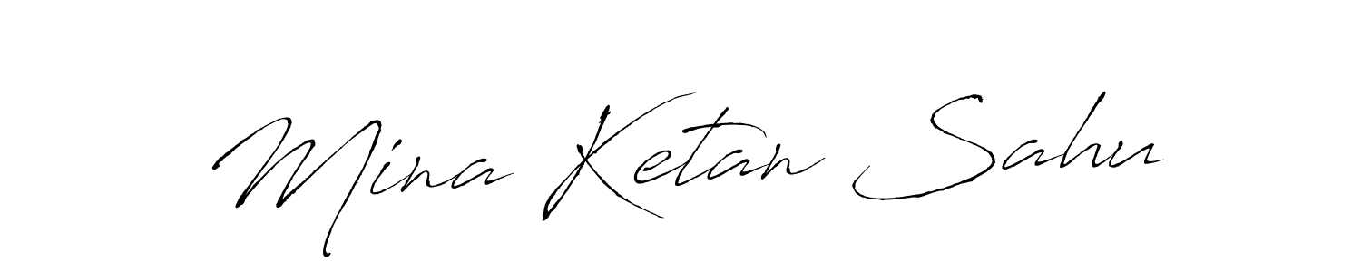 Make a short Mina Ketan Sahu signature style. Manage your documents anywhere anytime using Antro_Vectra. Create and add eSignatures, submit forms, share and send files easily. Mina Ketan Sahu signature style 6 images and pictures png