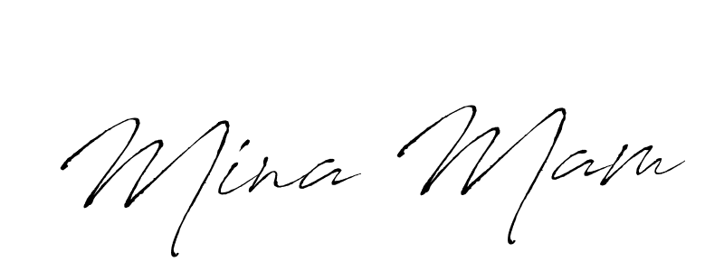 Also we have Mina Mam name is the best signature style. Create professional handwritten signature collection using Antro_Vectra autograph style. Mina Mam signature style 6 images and pictures png