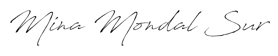 An effortless, minimalist signature concept for Mina Mondal Sur using Antro_Vectra design. Clean lines that look great on any document. Mina Mondal Sur signature style 6 images and pictures png