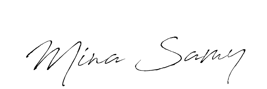 How to make Mina Samy signature? Antro_Vectra is a professional autograph style. Create handwritten signature for Mina Samy name. Mina Samy signature style 6 images and pictures png