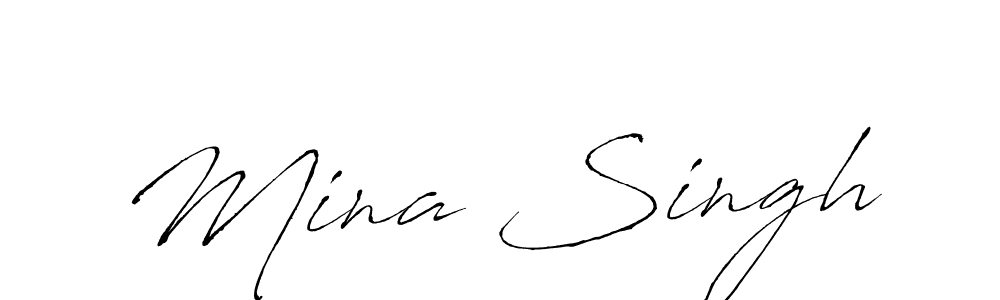 Also You can easily find your signature by using the search form. We will create Mina Singh name handwritten signature images for you free of cost using Antro_Vectra sign style. Mina Singh signature style 6 images and pictures png