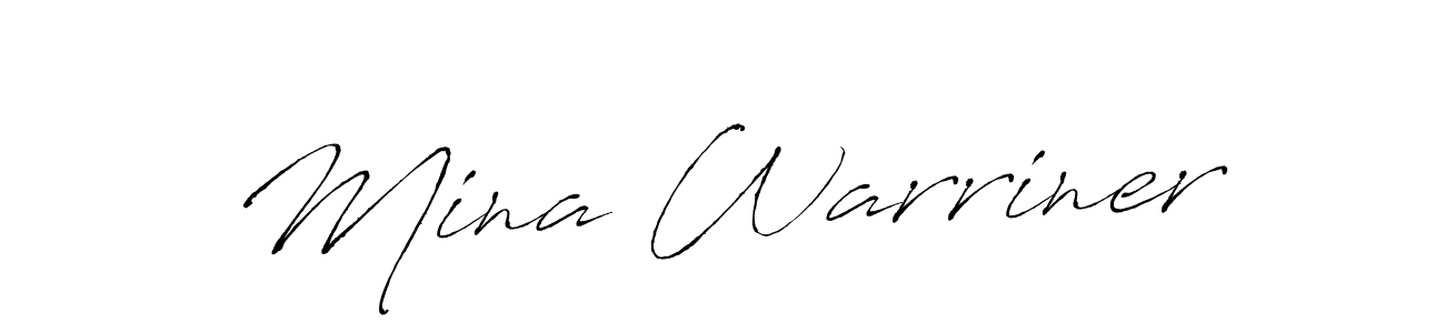 Antro_Vectra is a professional signature style that is perfect for those who want to add a touch of class to their signature. It is also a great choice for those who want to make their signature more unique. Get Mina Warriner name to fancy signature for free. Mina Warriner signature style 6 images and pictures png