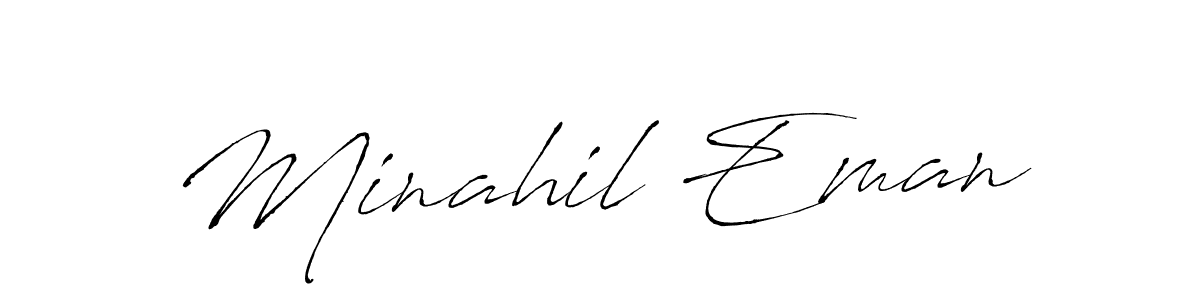 This is the best signature style for the Minahil Eman name. Also you like these signature font (Antro_Vectra). Mix name signature. Minahil Eman signature style 6 images and pictures png