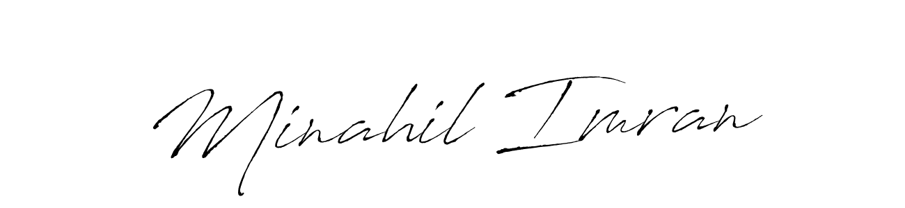 Use a signature maker to create a handwritten signature online. With this signature software, you can design (Antro_Vectra) your own signature for name Minahil Imran. Minahil Imran signature style 6 images and pictures png