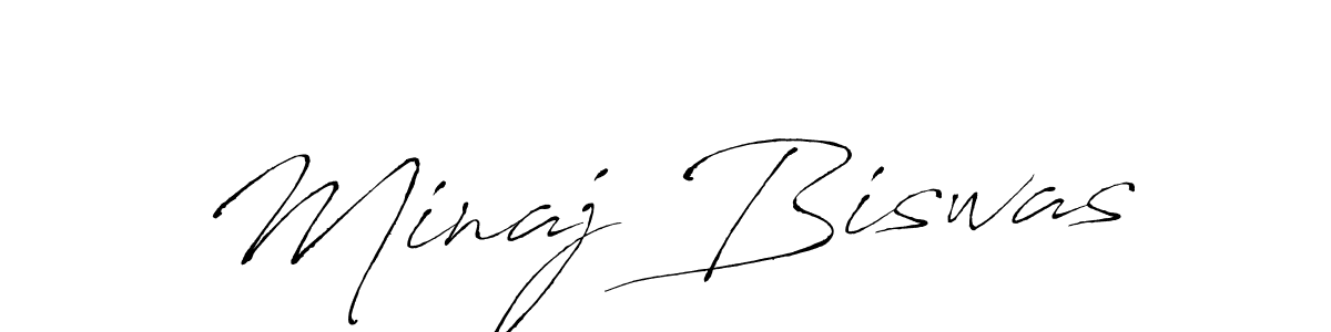 Create a beautiful signature design for name Minaj Biswas. With this signature (Antro_Vectra) fonts, you can make a handwritten signature for free. Minaj Biswas signature style 6 images and pictures png