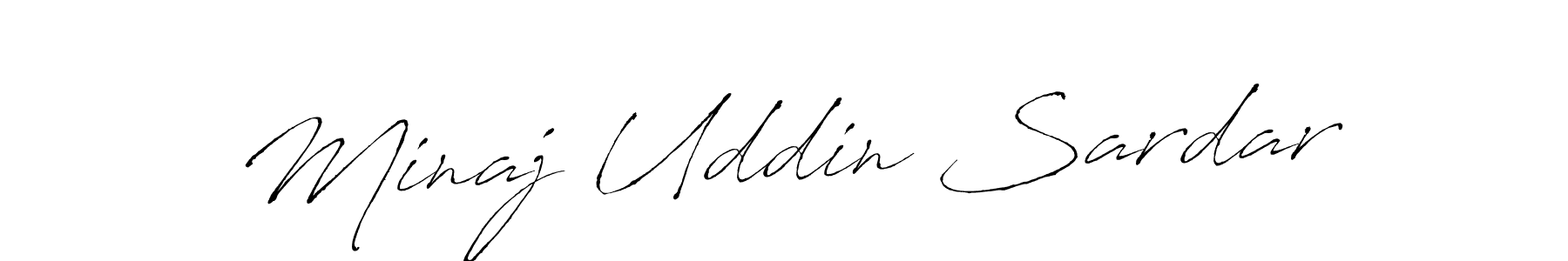 Antro_Vectra is a professional signature style that is perfect for those who want to add a touch of class to their signature. It is also a great choice for those who want to make their signature more unique. Get Minaj Uddin Sardar name to fancy signature for free. Minaj Uddin Sardar signature style 6 images and pictures png