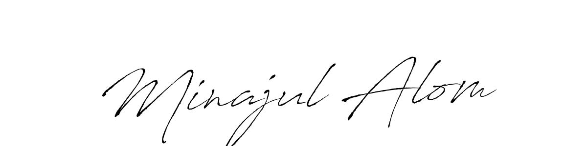 The best way (Antro_Vectra) to make a short signature is to pick only two or three words in your name. The name Minajul Alom include a total of six letters. For converting this name. Minajul Alom signature style 6 images and pictures png
