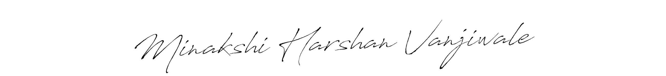 Minakshi Harshan Vanjiwale stylish signature style. Best Handwritten Sign (Antro_Vectra) for my name. Handwritten Signature Collection Ideas for my name Minakshi Harshan Vanjiwale. Minakshi Harshan Vanjiwale signature style 6 images and pictures png