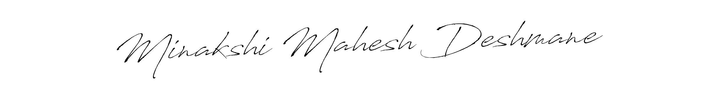 Antro_Vectra is a professional signature style that is perfect for those who want to add a touch of class to their signature. It is also a great choice for those who want to make their signature more unique. Get Minakshi Mahesh Deshmane name to fancy signature for free. Minakshi Mahesh Deshmane signature style 6 images and pictures png
