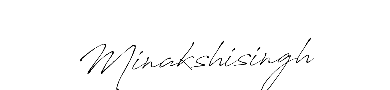 Minakshisingh stylish signature style. Best Handwritten Sign (Antro_Vectra) for my name. Handwritten Signature Collection Ideas for my name Minakshisingh. Minakshisingh signature style 6 images and pictures png