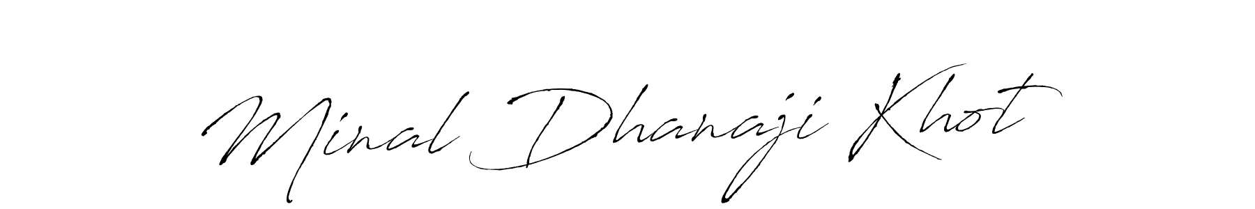 Design your own signature with our free online signature maker. With this signature software, you can create a handwritten (Antro_Vectra) signature for name Minal Dhanaji Khot. Minal Dhanaji Khot signature style 6 images and pictures png