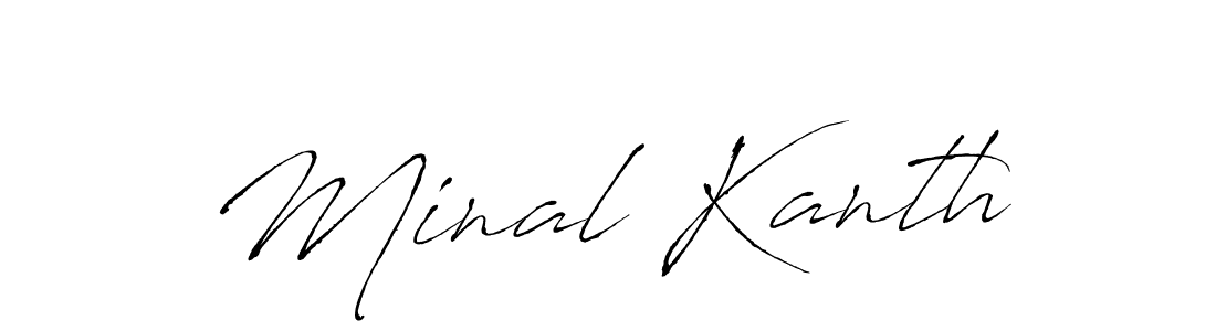 Create a beautiful signature design for name Minal Kanth. With this signature (Antro_Vectra) fonts, you can make a handwritten signature for free. Minal Kanth signature style 6 images and pictures png