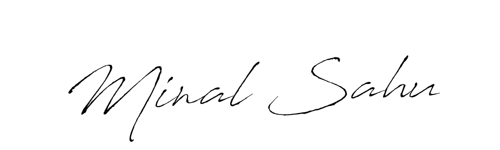 Use a signature maker to create a handwritten signature online. With this signature software, you can design (Antro_Vectra) your own signature for name Minal Sahu. Minal Sahu signature style 6 images and pictures png