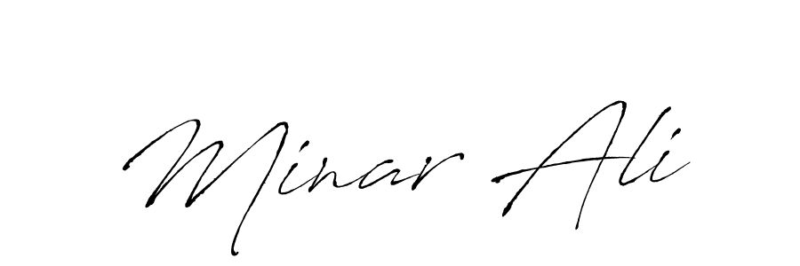 Create a beautiful signature design for name Minar Ali. With this signature (Antro_Vectra) fonts, you can make a handwritten signature for free. Minar Ali signature style 6 images and pictures png