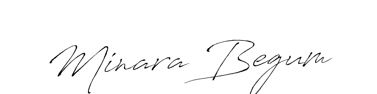 Make a beautiful signature design for name Minara Begum. With this signature (Antro_Vectra) style, you can create a handwritten signature for free. Minara Begum signature style 6 images and pictures png