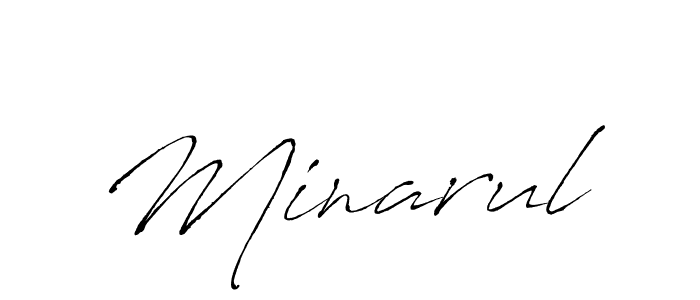 if you are searching for the best signature style for your name Minarul. so please give up your signature search. here we have designed multiple signature styles  using Antro_Vectra. Minarul signature style 6 images and pictures png