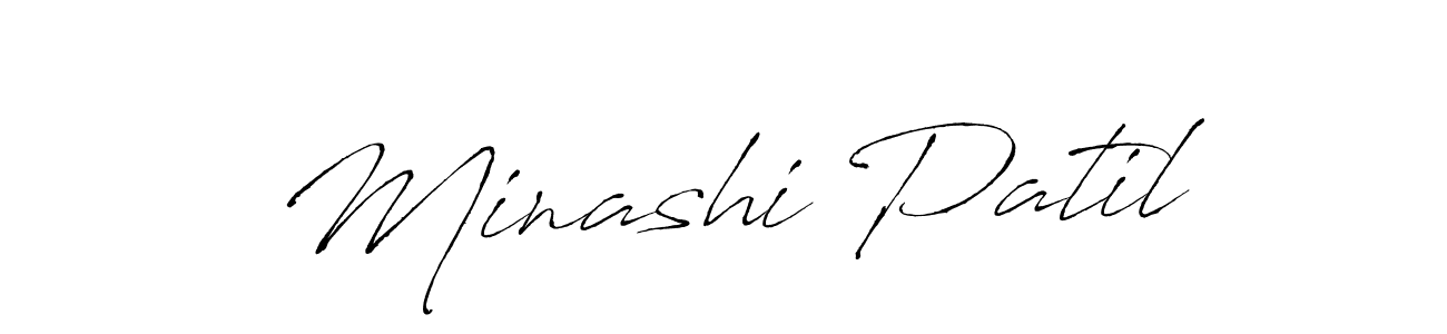 Make a beautiful signature design for name Minashi Patil. With this signature (Antro_Vectra) style, you can create a handwritten signature for free. Minashi Patil signature style 6 images and pictures png