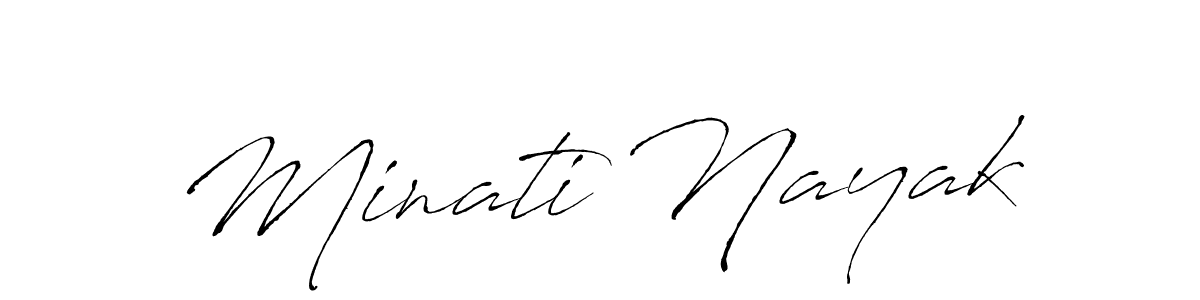 Design your own signature with our free online signature maker. With this signature software, you can create a handwritten (Antro_Vectra) signature for name Minati Nayak. Minati Nayak signature style 6 images and pictures png