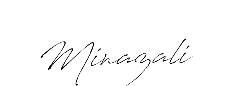 Design your own signature with our free online signature maker. With this signature software, you can create a handwritten (Antro_Vectra) signature for name Minazali. Minazali signature style 6 images and pictures png