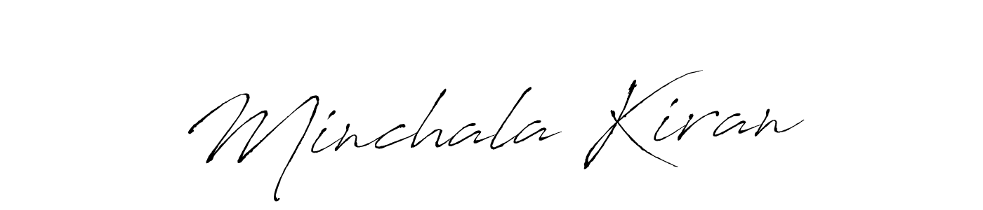 You can use this online signature creator to create a handwritten signature for the name Minchala Kiran. This is the best online autograph maker. Minchala Kiran signature style 6 images and pictures png