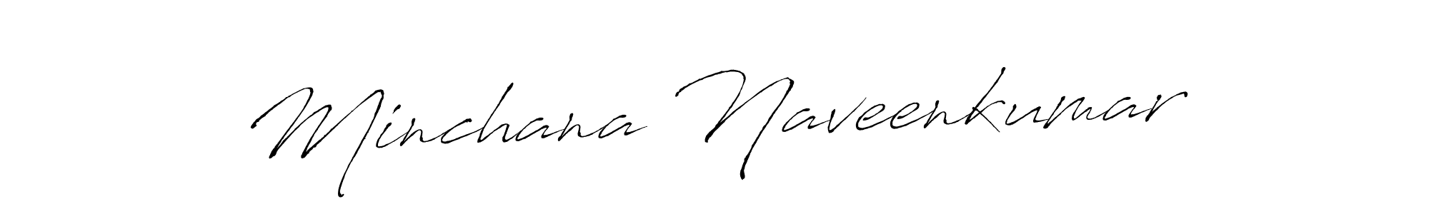 You should practise on your own different ways (Antro_Vectra) to write your name (Minchana Naveenkumar) in signature. don't let someone else do it for you. Minchana Naveenkumar signature style 6 images and pictures png