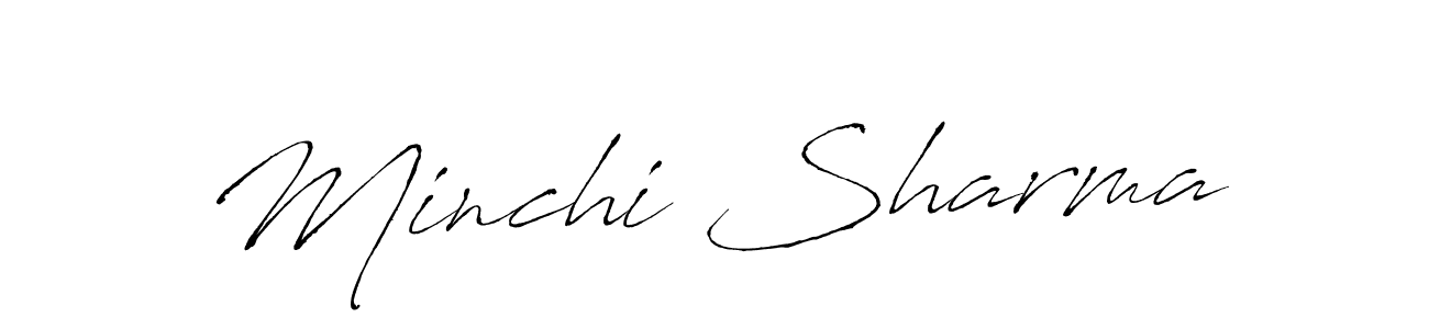 Make a beautiful signature design for name Minchi Sharma. With this signature (Antro_Vectra) style, you can create a handwritten signature for free. Minchi Sharma signature style 6 images and pictures png