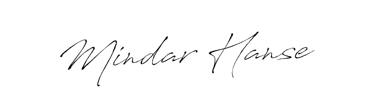 Create a beautiful signature design for name Mindar Hanse. With this signature (Antro_Vectra) fonts, you can make a handwritten signature for free. Mindar Hanse signature style 6 images and pictures png