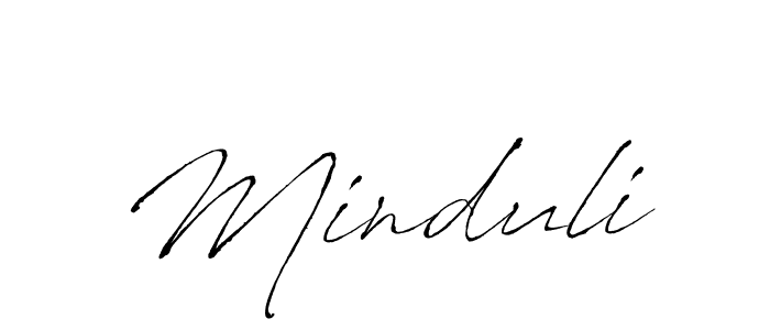 Antro_Vectra is a professional signature style that is perfect for those who want to add a touch of class to their signature. It is also a great choice for those who want to make their signature more unique. Get Minduli name to fancy signature for free. Minduli signature style 6 images and pictures png