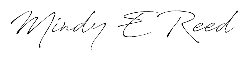 Create your official email sign-off with Mindy E Reed name in Antro_Vectra style. Crisp, clean, and perfectly legible across all screens. Mindy E Reed signature style 6 images and pictures png