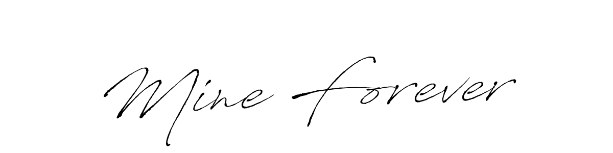 Mine Forever stylish signature style. Best Handwritten Sign (Antro_Vectra) for my name. Handwritten Signature Collection Ideas for my name Mine Forever. Mine Forever signature style 6 images and pictures png