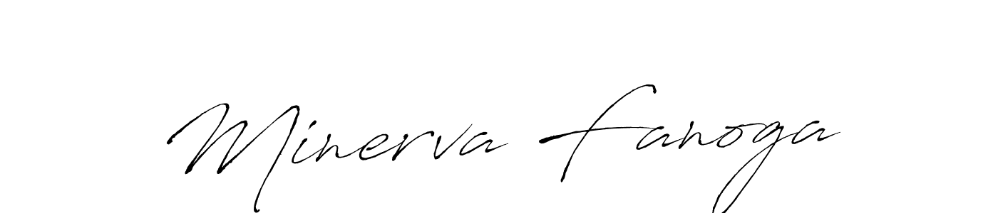 Minerva Fanoga stylish signature style. Best Handwritten Sign (Antro_Vectra) for my name. Handwritten Signature Collection Ideas for my name Minerva Fanoga. Minerva Fanoga signature style 6 images and pictures png