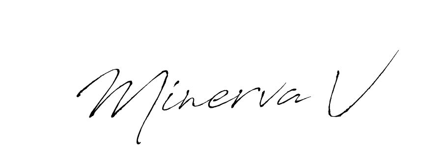 Also we have Minerva V name is the best signature style. Create professional handwritten signature collection using Antro_Vectra autograph style. Minerva V signature style 6 images and pictures png