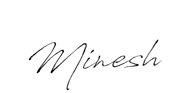 Minesh stylish signature style. Best Handwritten Sign (Antro_Vectra) for my name. Handwritten Signature Collection Ideas for my name Minesh. Minesh signature style 6 images and pictures png