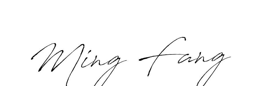 Make a beautiful signature design for name Ming Fang. With this signature (Antro_Vectra) style, you can create a handwritten signature for free. Ming Fang signature style 6 images and pictures png