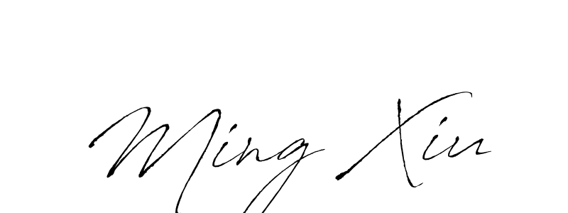 Similarly Antro_Vectra is the best handwritten signature design. Signature creator online .You can use it as an online autograph creator for name Ming Xiu. Ming Xiu signature style 6 images and pictures png