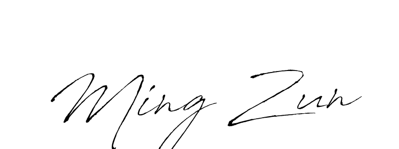 Make a beautiful signature design for name Ming Zun. With this signature (Antro_Vectra) style, you can create a handwritten signature for free. Ming Zun signature style 6 images and pictures png