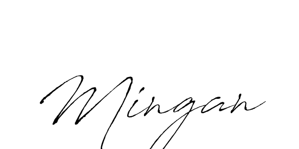 Antro_Vectra is a professional signature style that is perfect for those who want to add a touch of class to their signature. It is also a great choice for those who want to make their signature more unique. Get Mingan name to fancy signature for free. Mingan signature style 6 images and pictures png