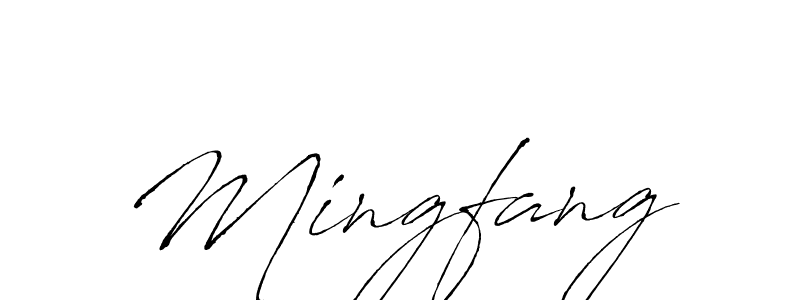 Use a signature maker to create a handwritten signature online. With this signature software, you can design (Antro_Vectra) your own signature for name Mingfang. Mingfang signature style 6 images and pictures png