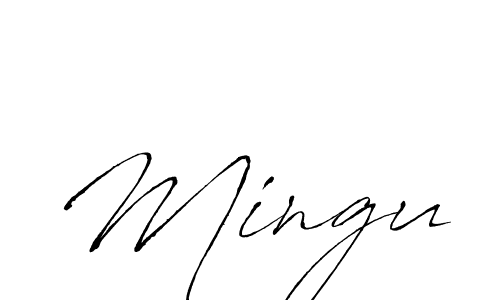 You should practise on your own different ways (Antro_Vectra) to write your name (Mingu) in signature. don't let someone else do it for you. Mingu signature style 6 images and pictures png