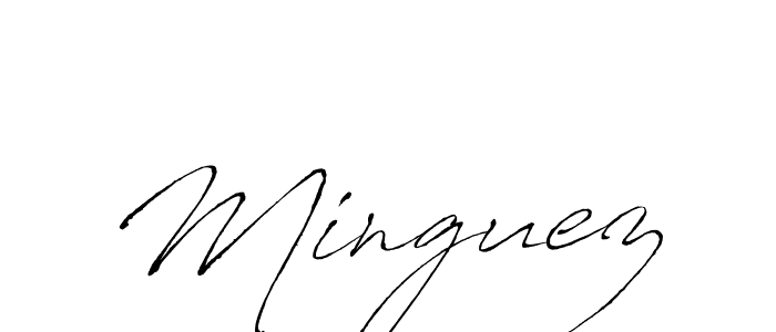 Use a signature maker to create a handwritten signature online. With this signature software, you can design (Antro_Vectra) your own signature for name Minguez. Minguez signature style 6 images and pictures png
