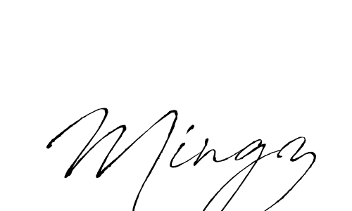 Create a beautiful signature design for name Mingz. With this signature (Antro_Vectra) fonts, you can make a handwritten signature for free. Mingz signature style 6 images and pictures png