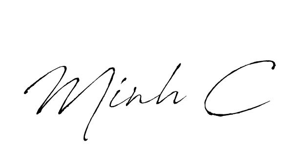 Also You can easily find your signature by using the search form. We will create Minh C name handwritten signature images for you free of cost using Antro_Vectra sign style. Minh C signature style 6 images and pictures png