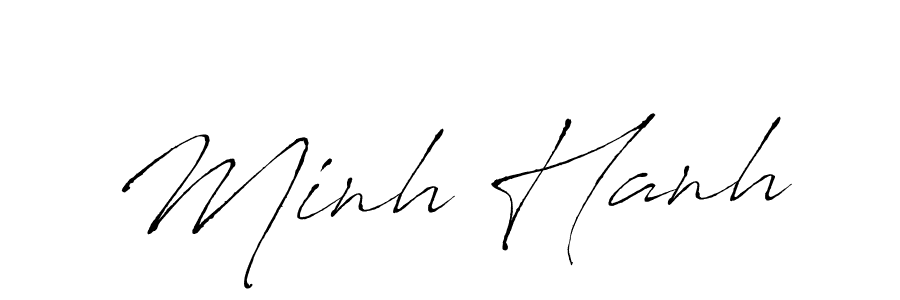 How to make Minh Hanh name signature. Use Antro_Vectra style for creating short signs online. This is the latest handwritten sign. Minh Hanh signature style 6 images and pictures png